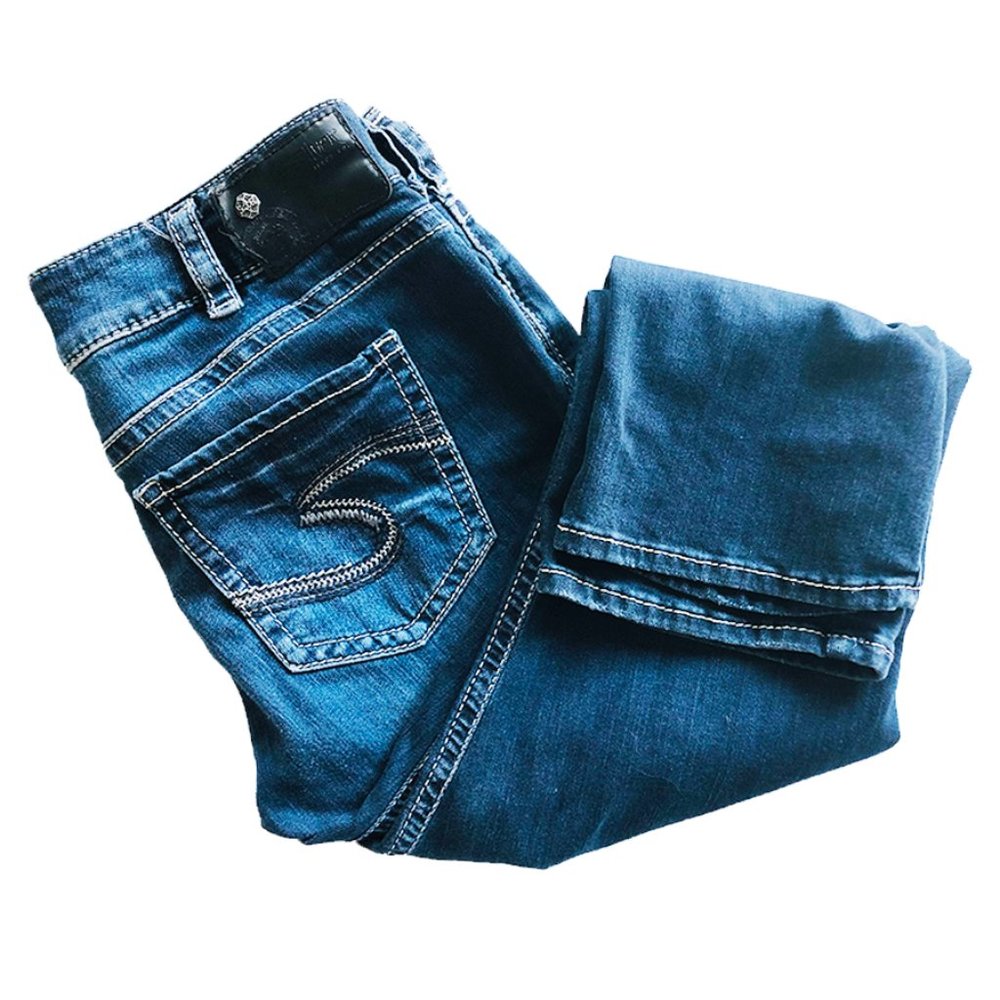 Silver Suki Mid Capri Super Stretch W31 L22-1/2
